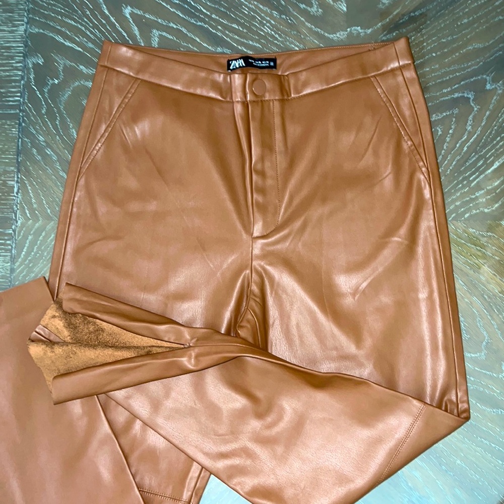 Zara leather pants